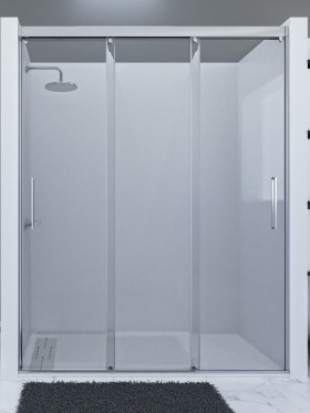 Mampara de ducha frontal con puertas correderas A